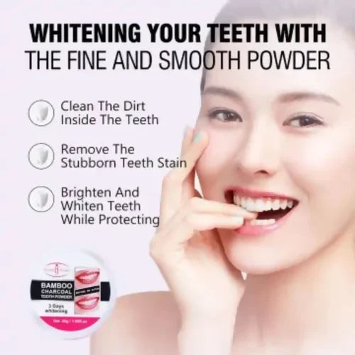 ✨ Aichun Beauty – Polvo Dental Blanqueador de Carbón de Bambú 50g ✨