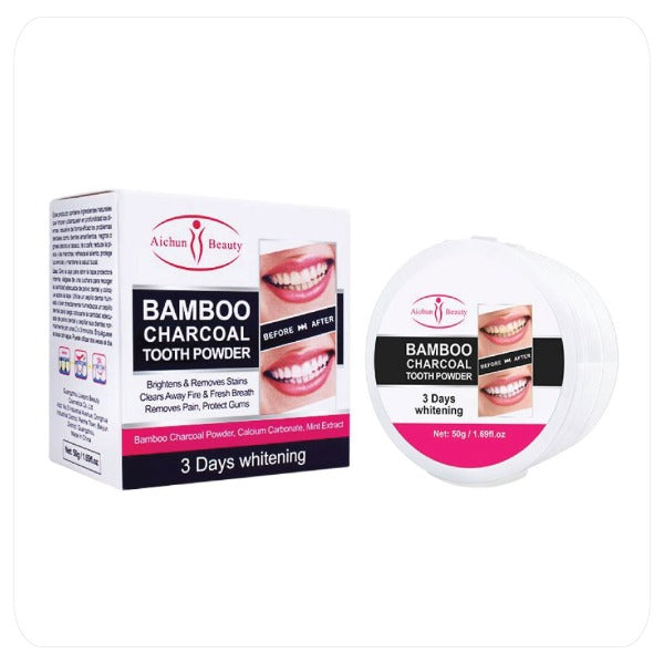✨ Aichun Beauty – Polvo Dental Blanqueador de Carbón de Bambú 50g ✨