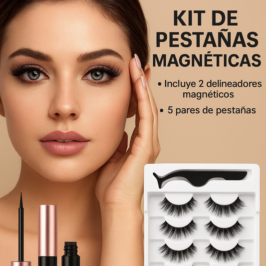 Kit De Pestañas Magnéticas – Fácil Aplicación y Reutilizables para un Look Impactante ✨