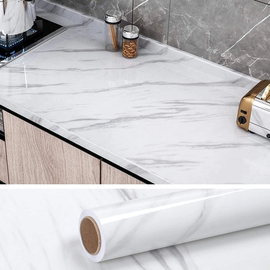 Papel Adhesivo Marmolizado – Impermeable y Fácil de Colocar